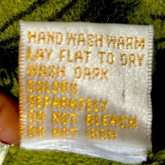 VNTG TALLY HO sMP Olive cardigan Lambswool/angora bld Pristine condition - Picture 4 of 4